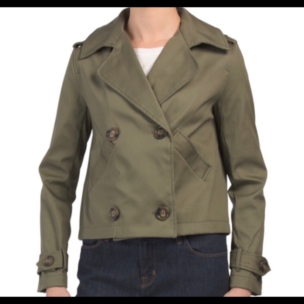 Olive trench jacket